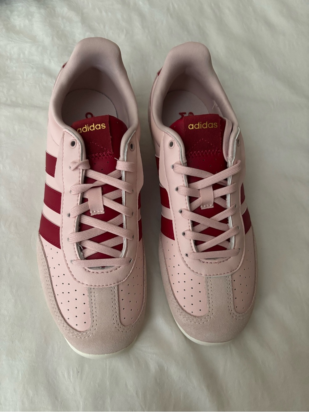 adidas Women’s Pink & Red Court-Style Sneakers